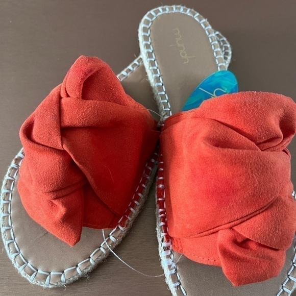 Mynah spray orange slide sandal - Picture 1 of 2